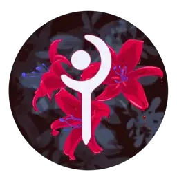 A white mage’s staff on top of red lillies representing the lost blood of my allies